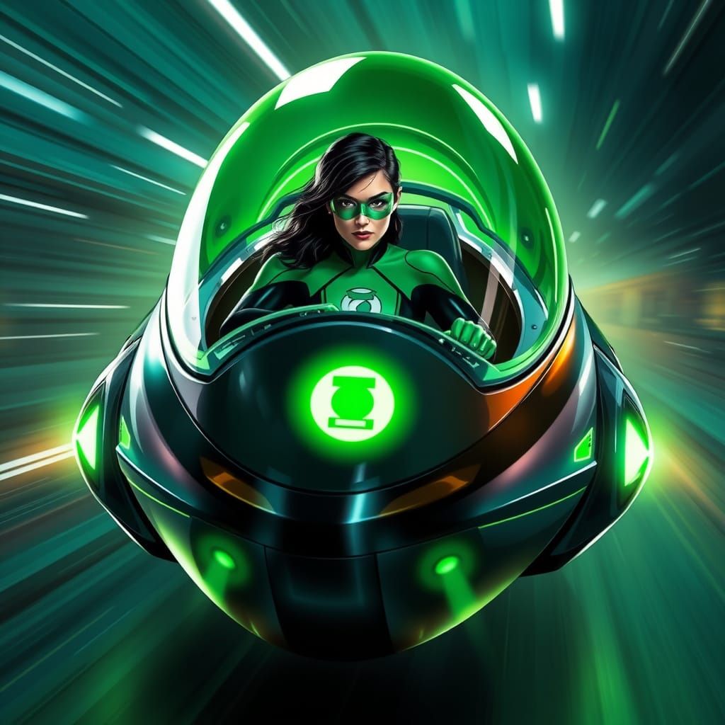 Green Lantern Corps Time Machine Powered by Endless Willpowe...
