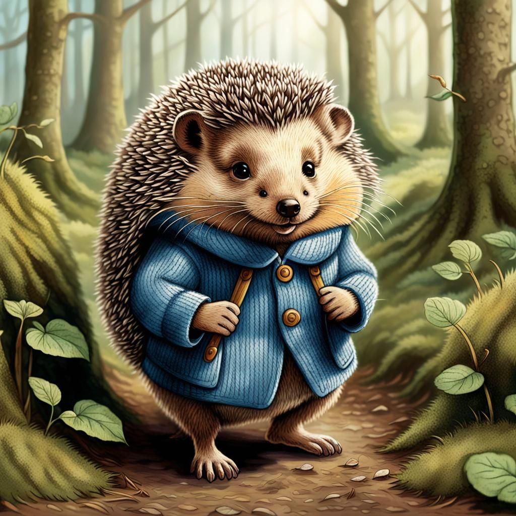 Mrs. Tiggy-Winkle: A Peter Rabbit Style Illustration