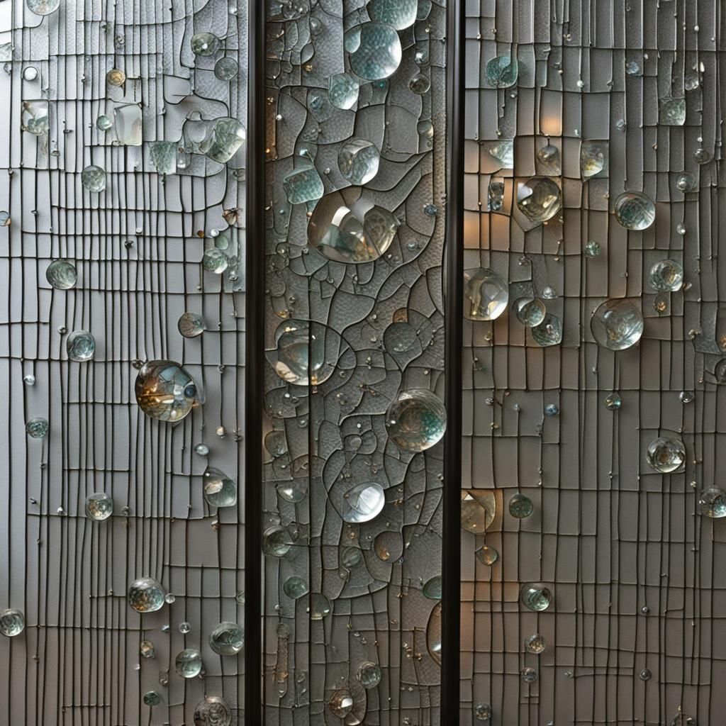 Intricate Dada Art: Steel and Glass Through Crackle
