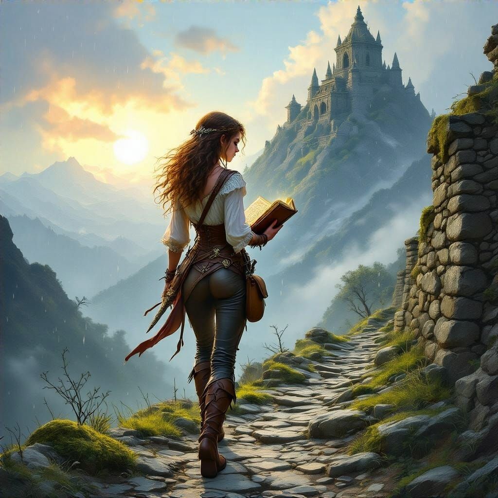 Fairy Tale Wizardess Ascends the Mountain