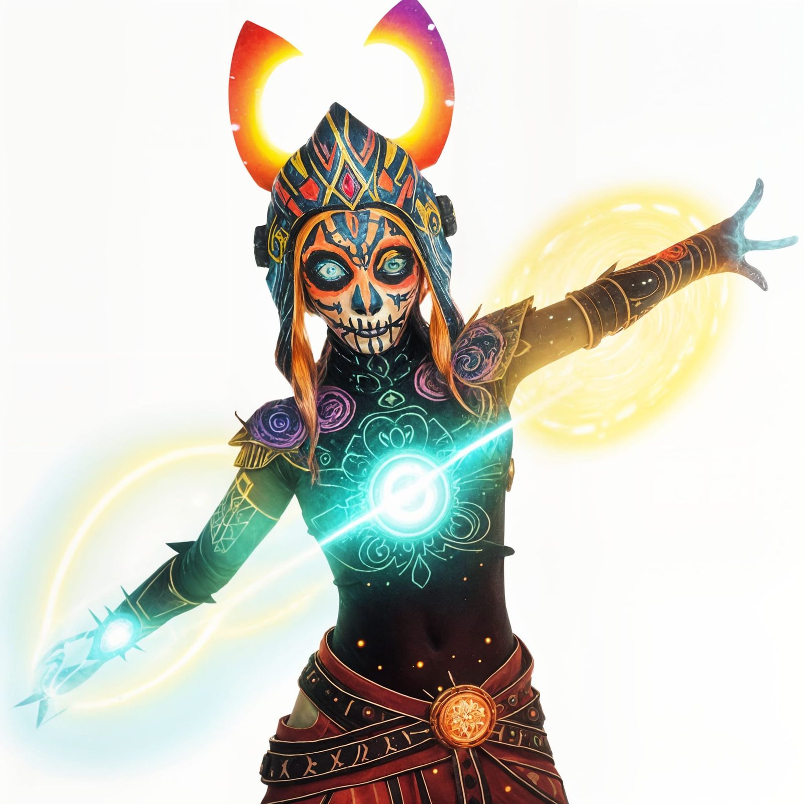 Ahsoka As Mictecacihuatl in Vibrant Día de los Muertos Cospl...