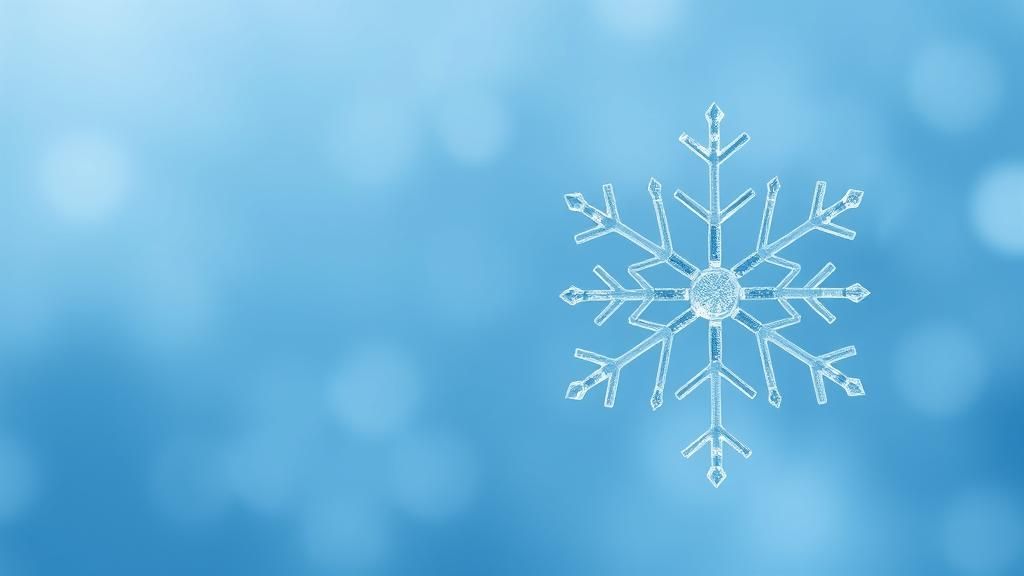 Minimalist Blue Snowflake on White Glass