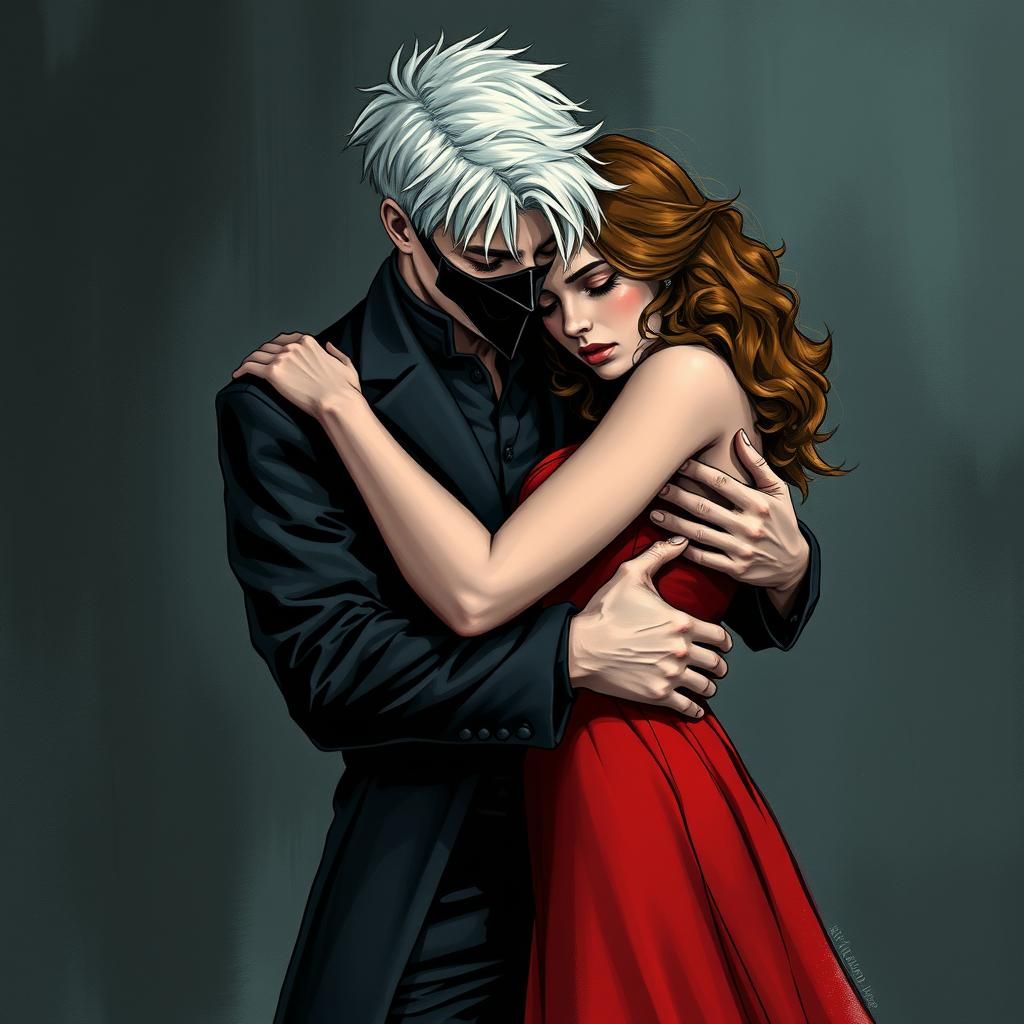 Adult Draco Malfoy, mid 20's, short, tousled white-blonde ha...