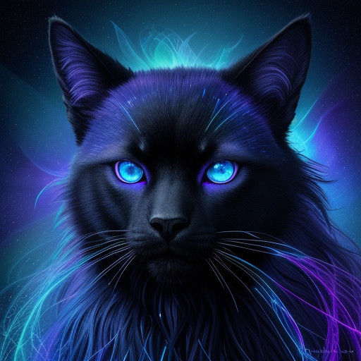 Sleek Astral Companion Shines with Iridescent Fur