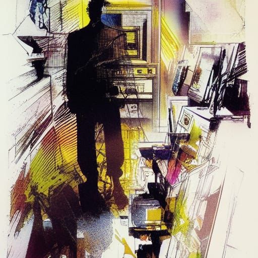 Abstract Portrait in Sienkiewicz Style