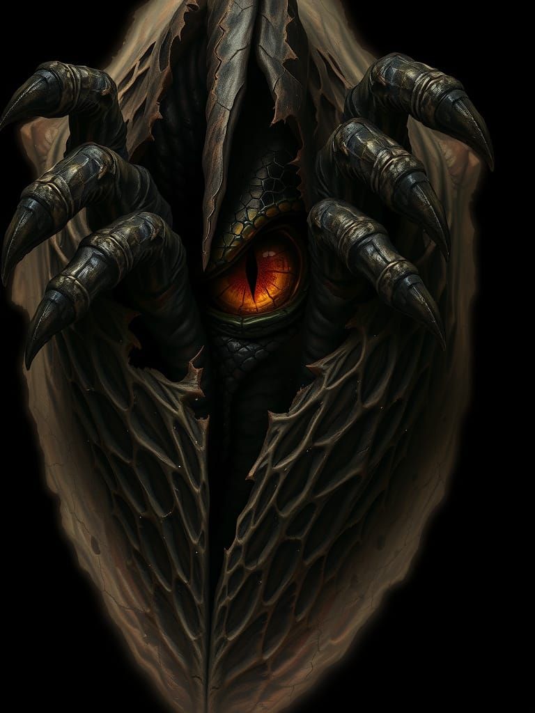 Claw Tear Tattoo Design in Biomechanical Style