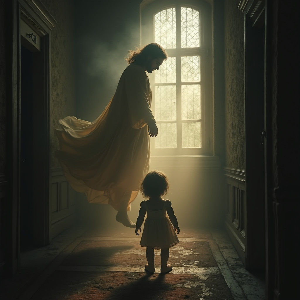 Jesus Confronts Annabelle in Haunted Mansion