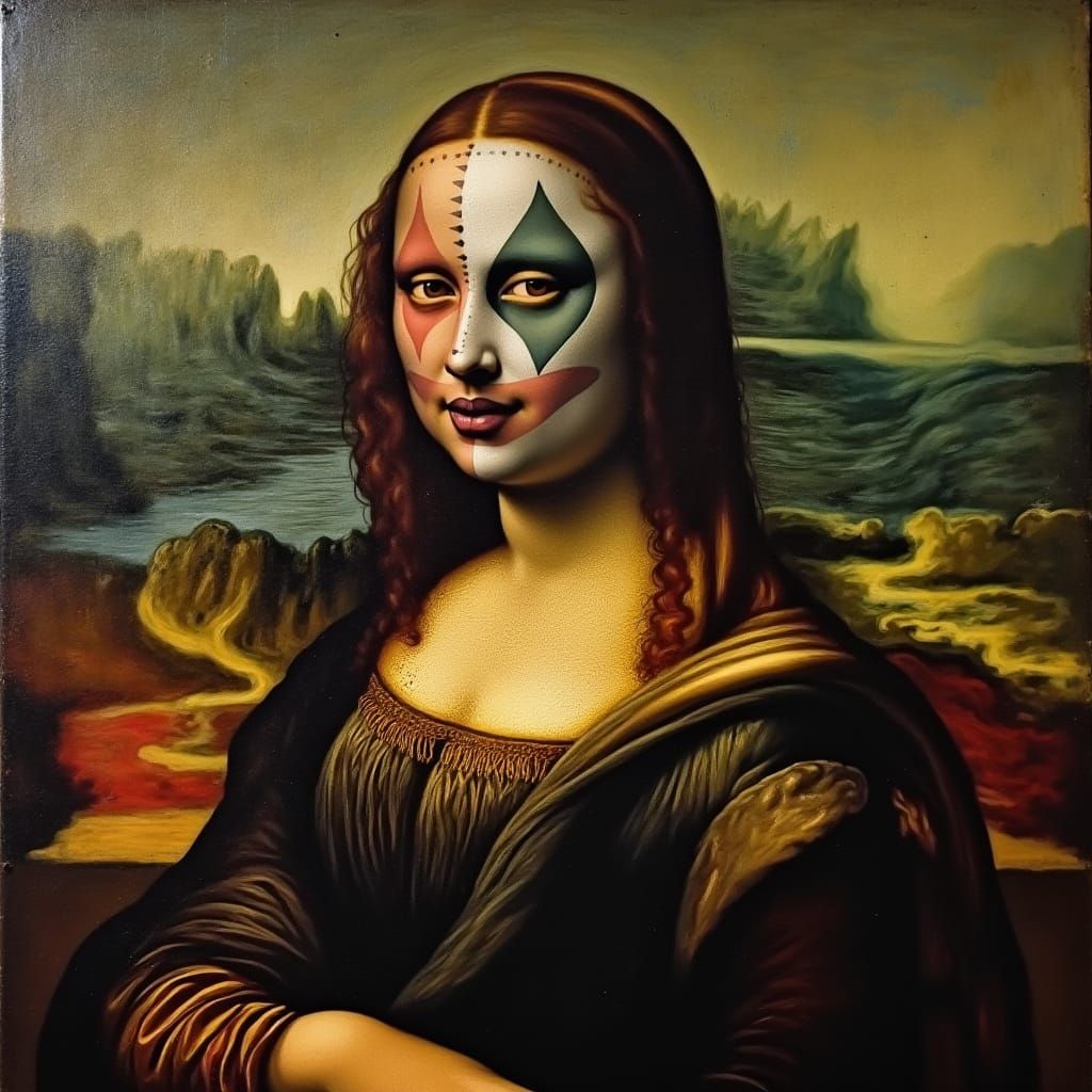 Harlequin Transforms Into Mona Lisa
