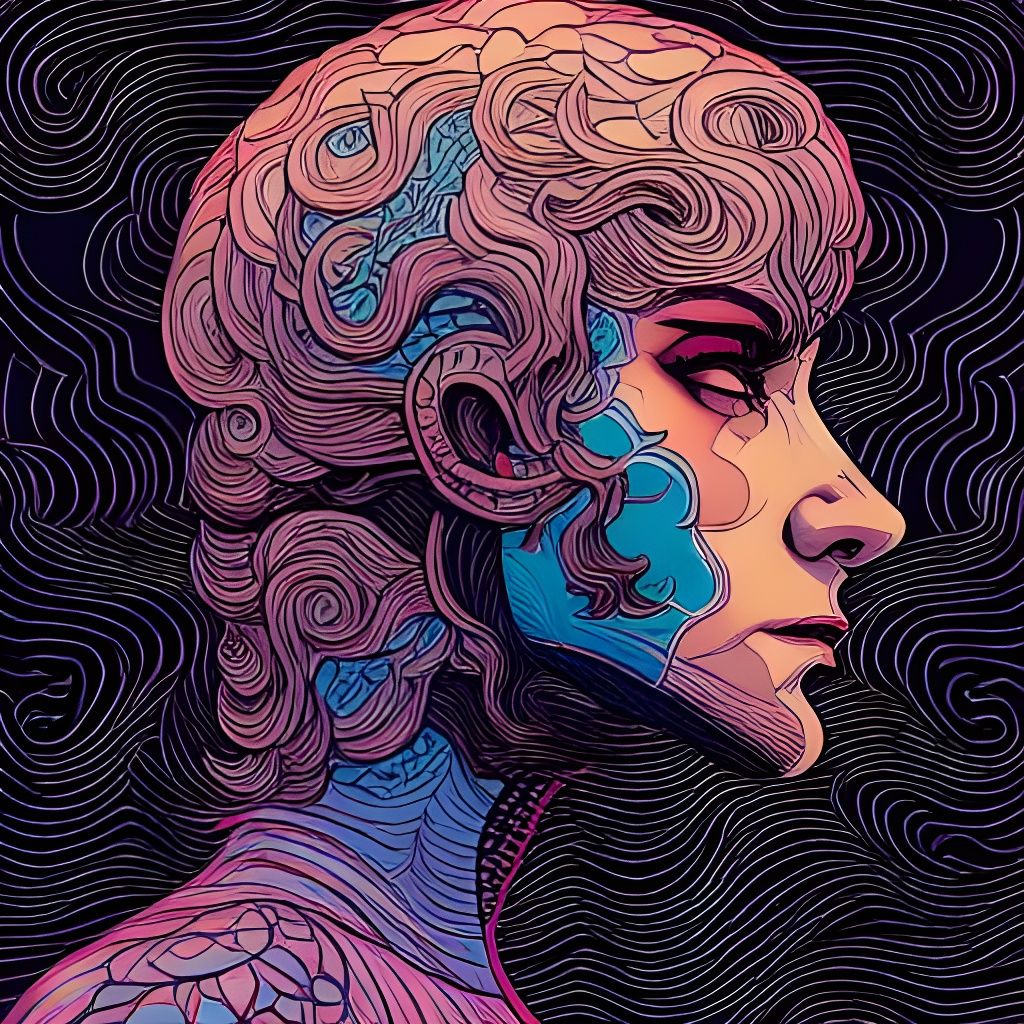 Cinematic Fantasy Portrait in Profile