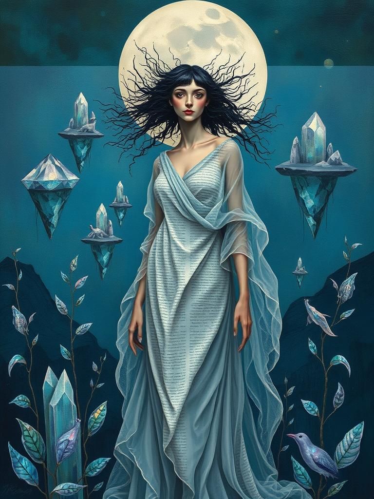 Vestine Virgin in Surreal Dreamscape