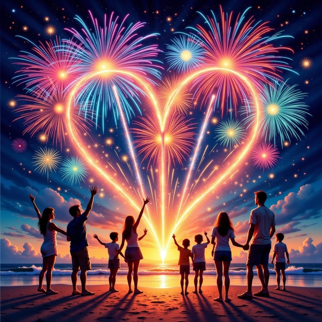 Celebration of sobriety among friends with fireworks, coloured ink. <lora:Ink Poet:0.5><lora:Firework Spectacular:0.5><l...