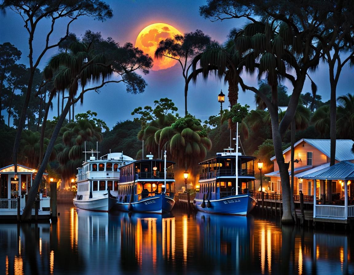 Dreamy Bayou Sunrise in Photorealistic Style