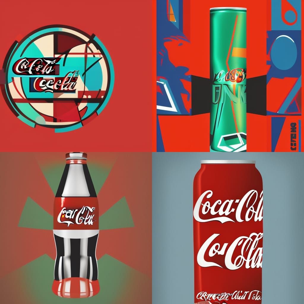 Refreshing Coke Ad in Pop Art Style