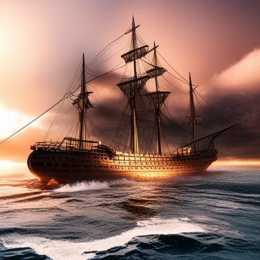 SS Cotopaxi Ship in Bermuda Triangle Art