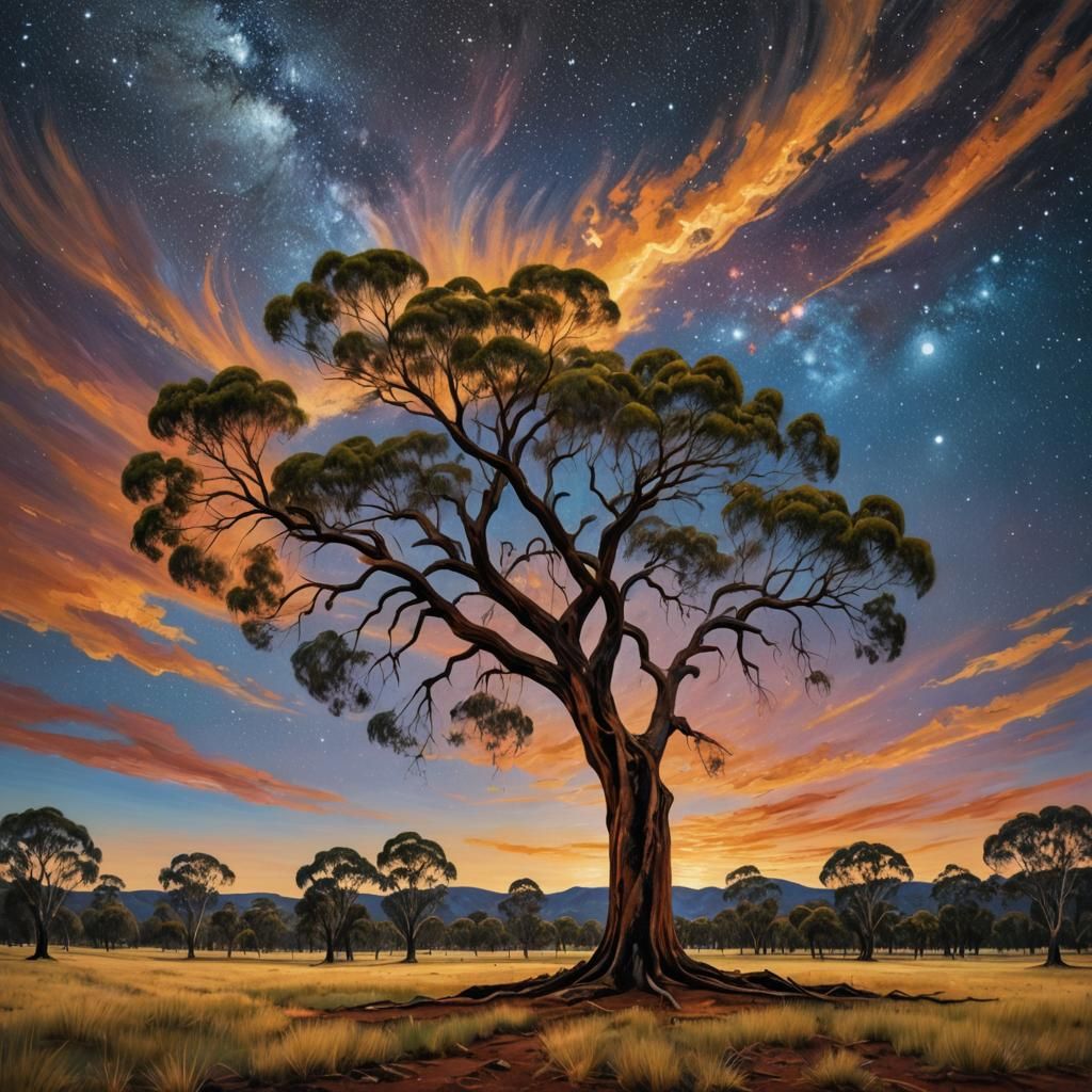 Australian Landscape Painting in Impressionistic Style