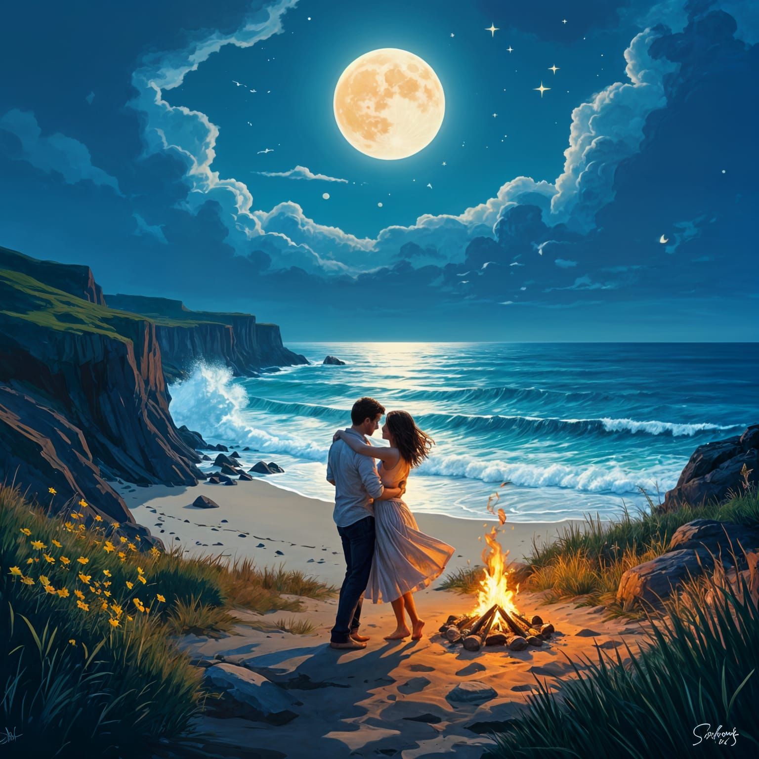 Dancing at the Beach