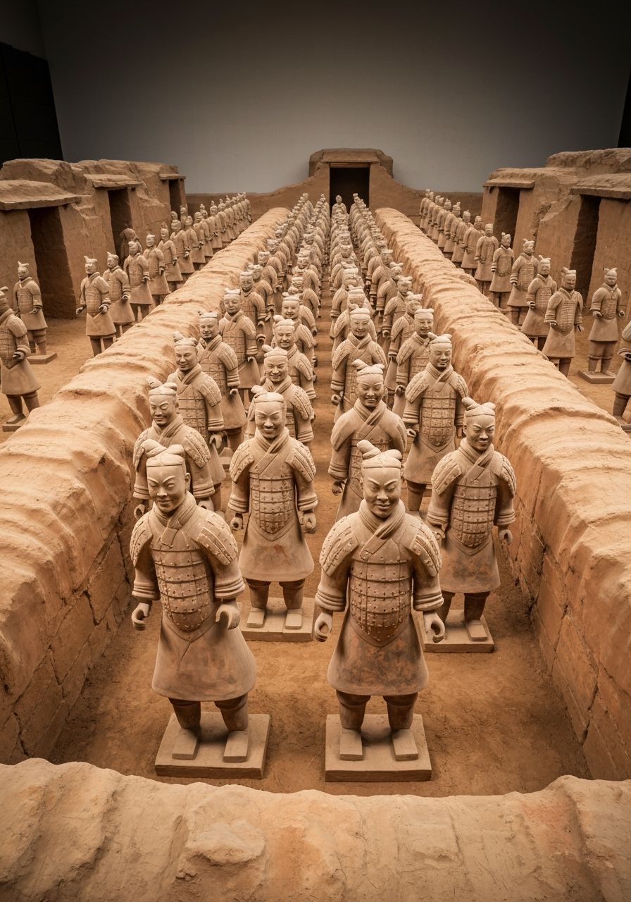 Terracotta Army on Ancient Battlefield