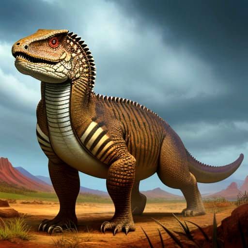 Ancient World in Vibrant Colors as 3D Rendered Digital Art