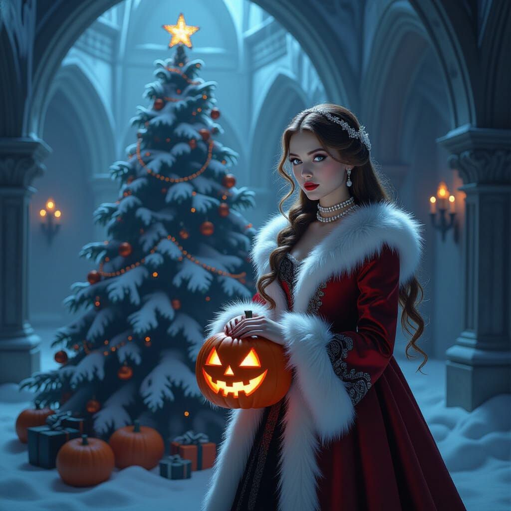 Mystical Christmas Crypt with Snegurochka