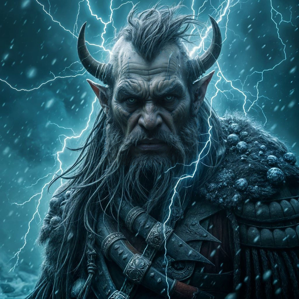 Orc Shaman Double Exposure: Blizzard and Storm