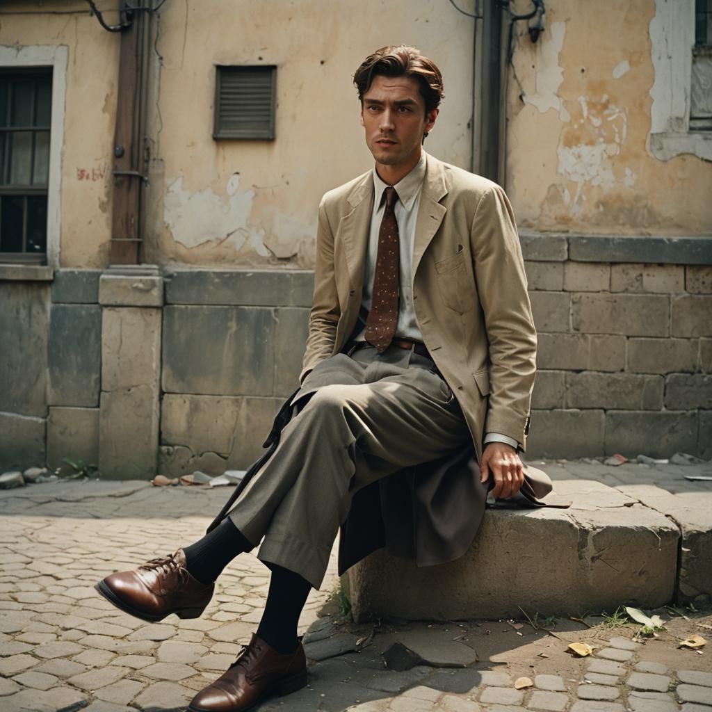 Cinematic Portrait of Young Person in Feminine Attire