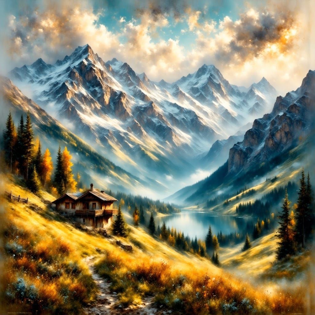 A breathtaking panoramic view of the Swiss Alps