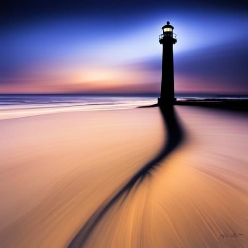 Lighthouse Shadow at Sunset