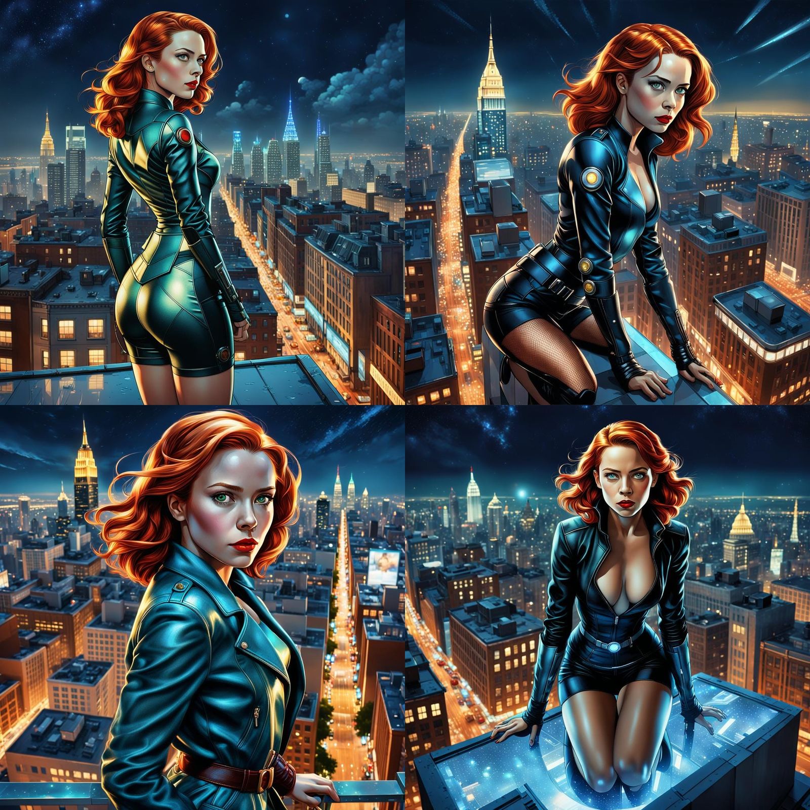City Nightlife: Natasha Romanoff in Neo-Impressionism