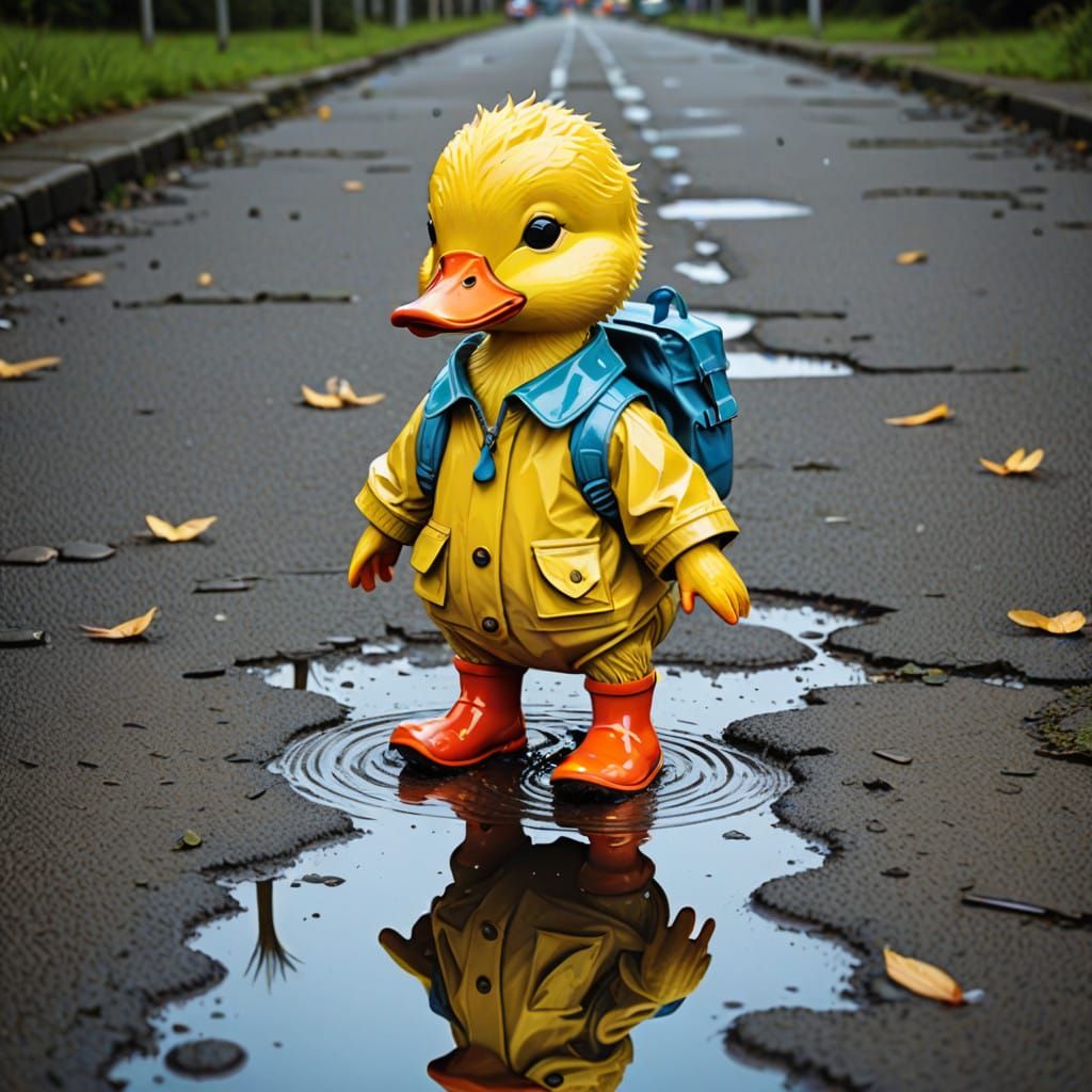 Quacking Fun in Colorful Wellies