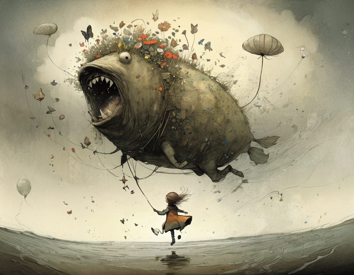 Anthropomorphic Flowers in Dark Fairy Tale Style