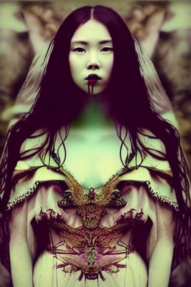 Ethereal Goddess: Mythical Asian Horror Portrait