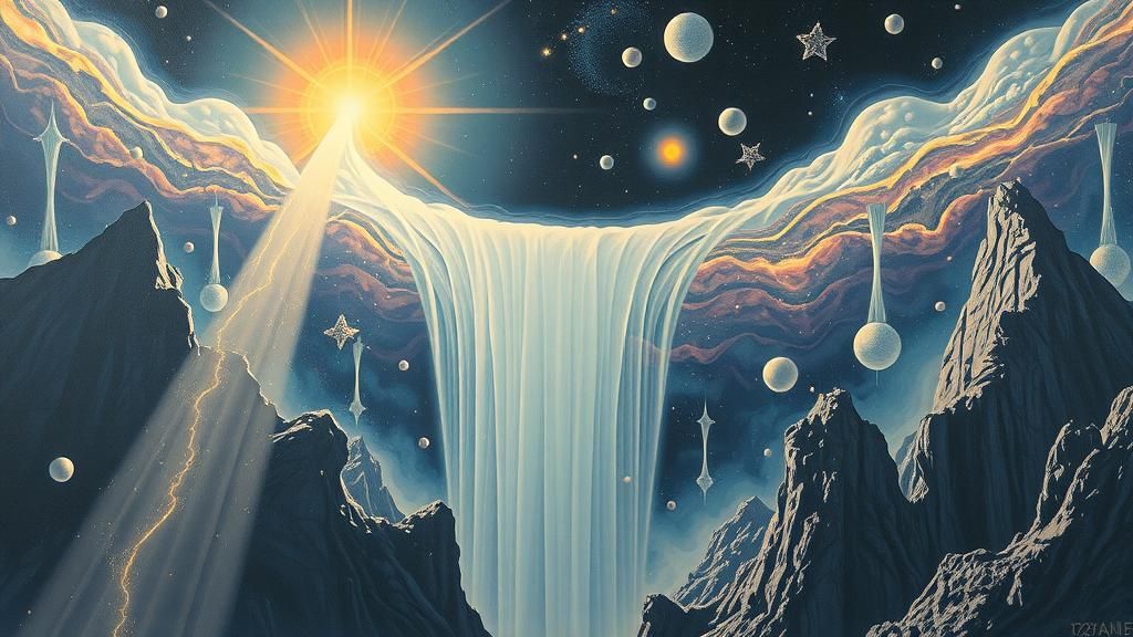 Colliding Universes: Surreal Veil Between Worlds