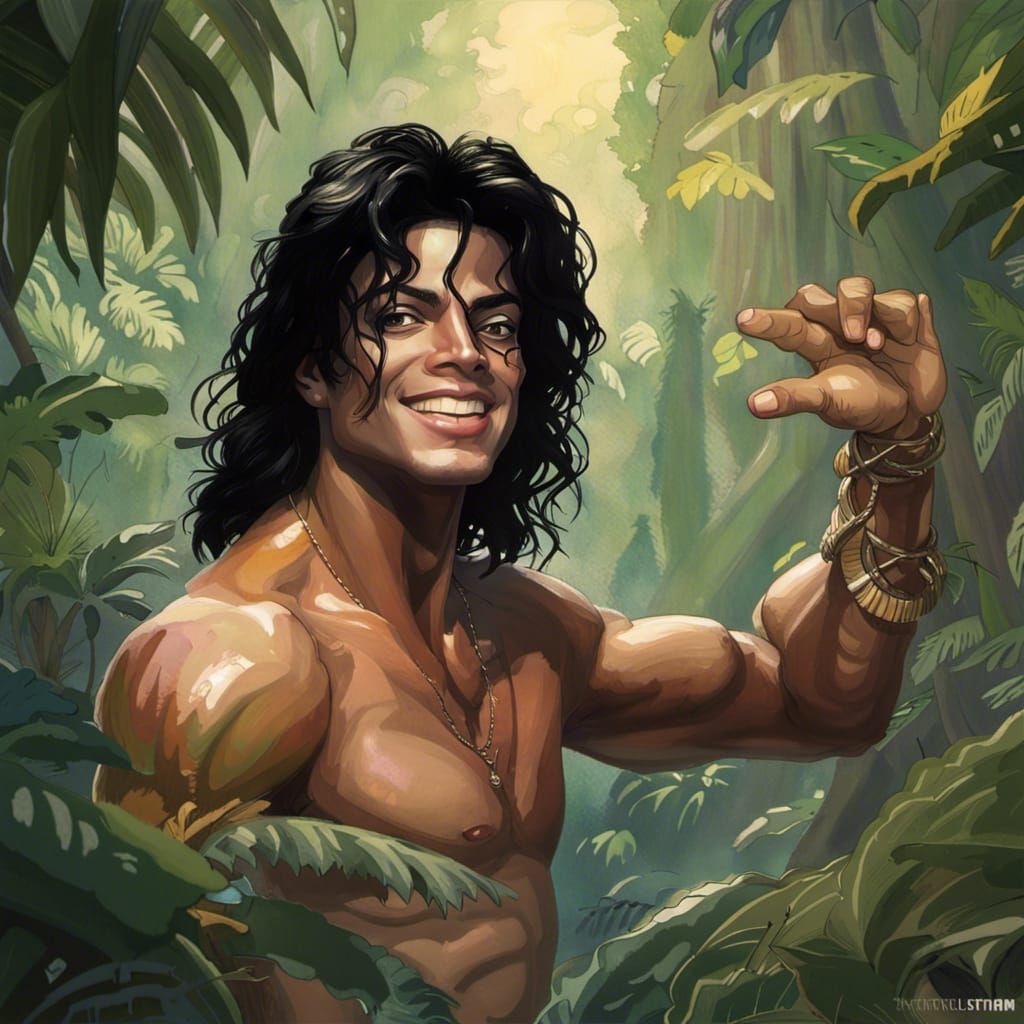 Tarzan in the Jungle: Hyperdetailed Concept Art