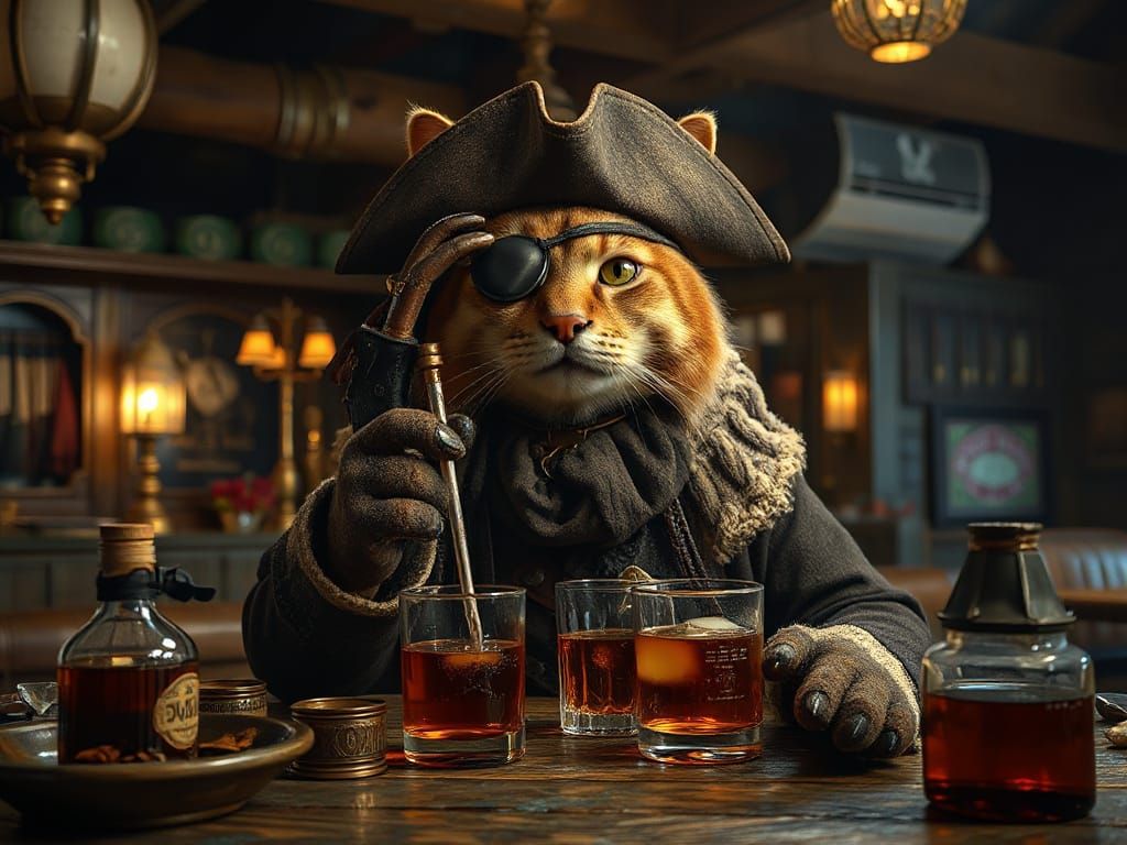 Pirate Cat 'Cool Cat' at Pirate Club