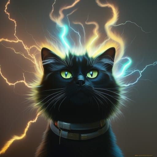 Electrifying Feline: A Powerful Cat in Electric Explosion
