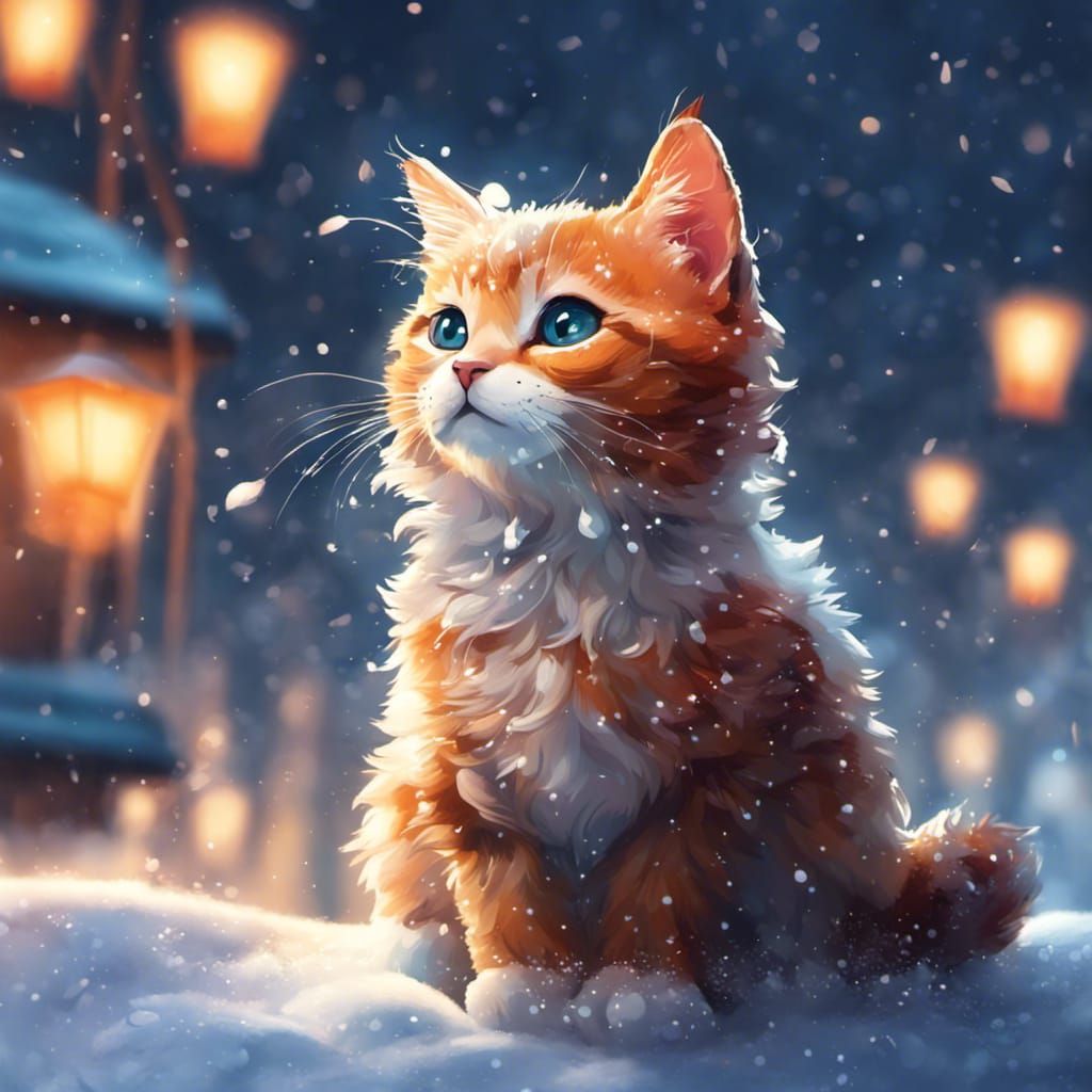 Cat in the snow 🐱❄️