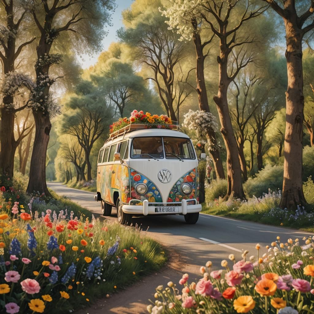 Fairytale Campervan Road Trip in Art Nouveau Style