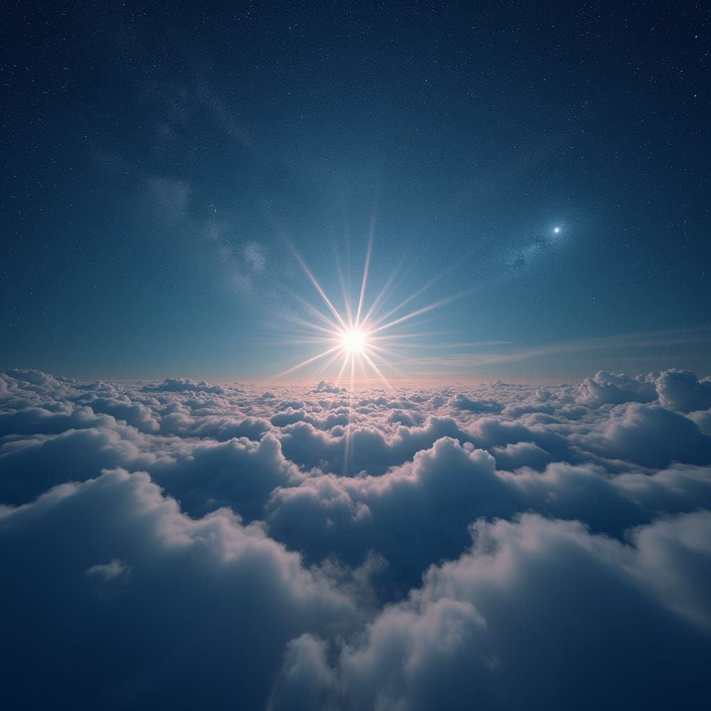 Abstract Starry Sky in Kandinsky Style