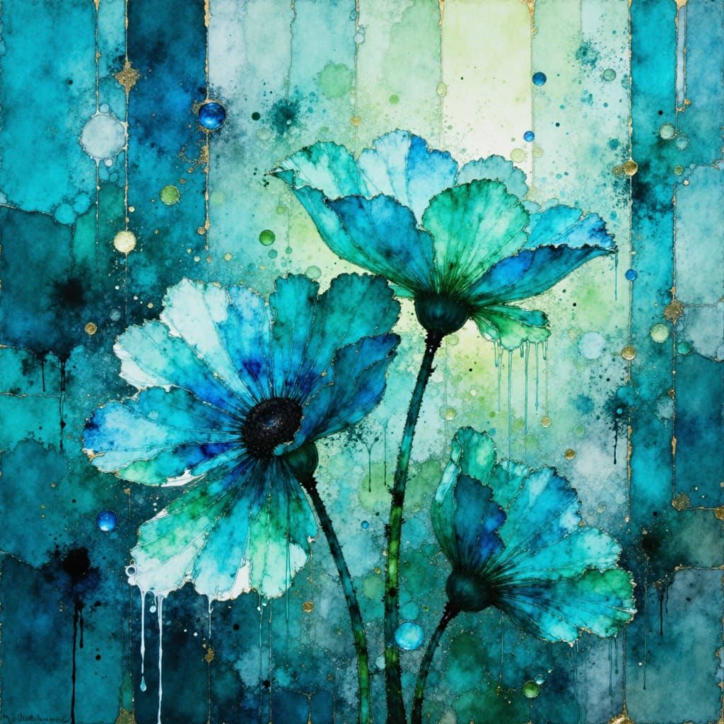 Turquoise Anemones