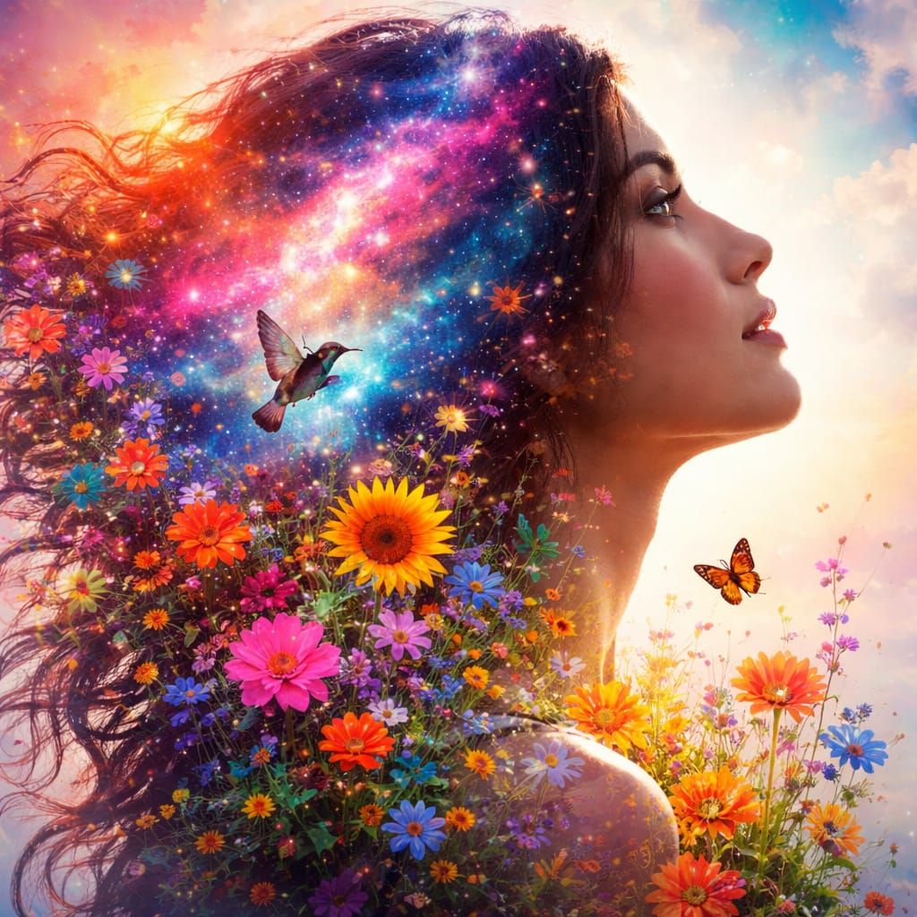 Vibrant Double Exposure Art