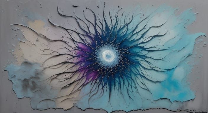 Surreal Alien World in Alcohol-Ink Wash Style