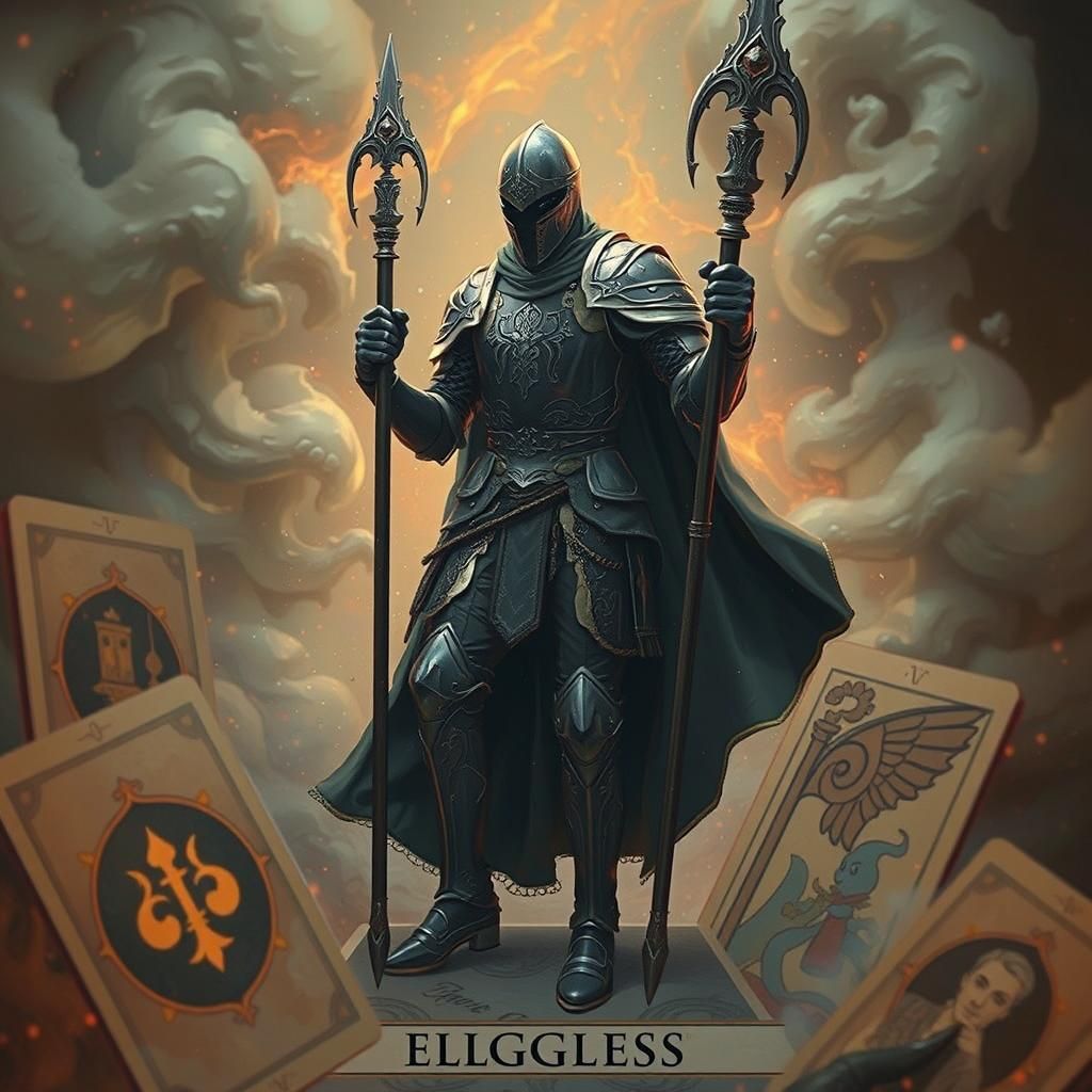 Mystical Knight Emerges from Tarot Card