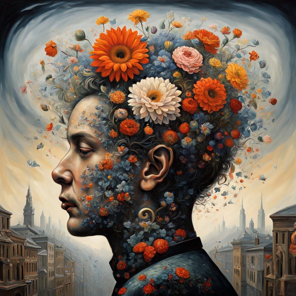 Surreal Cornucopia of Flowers and Figures