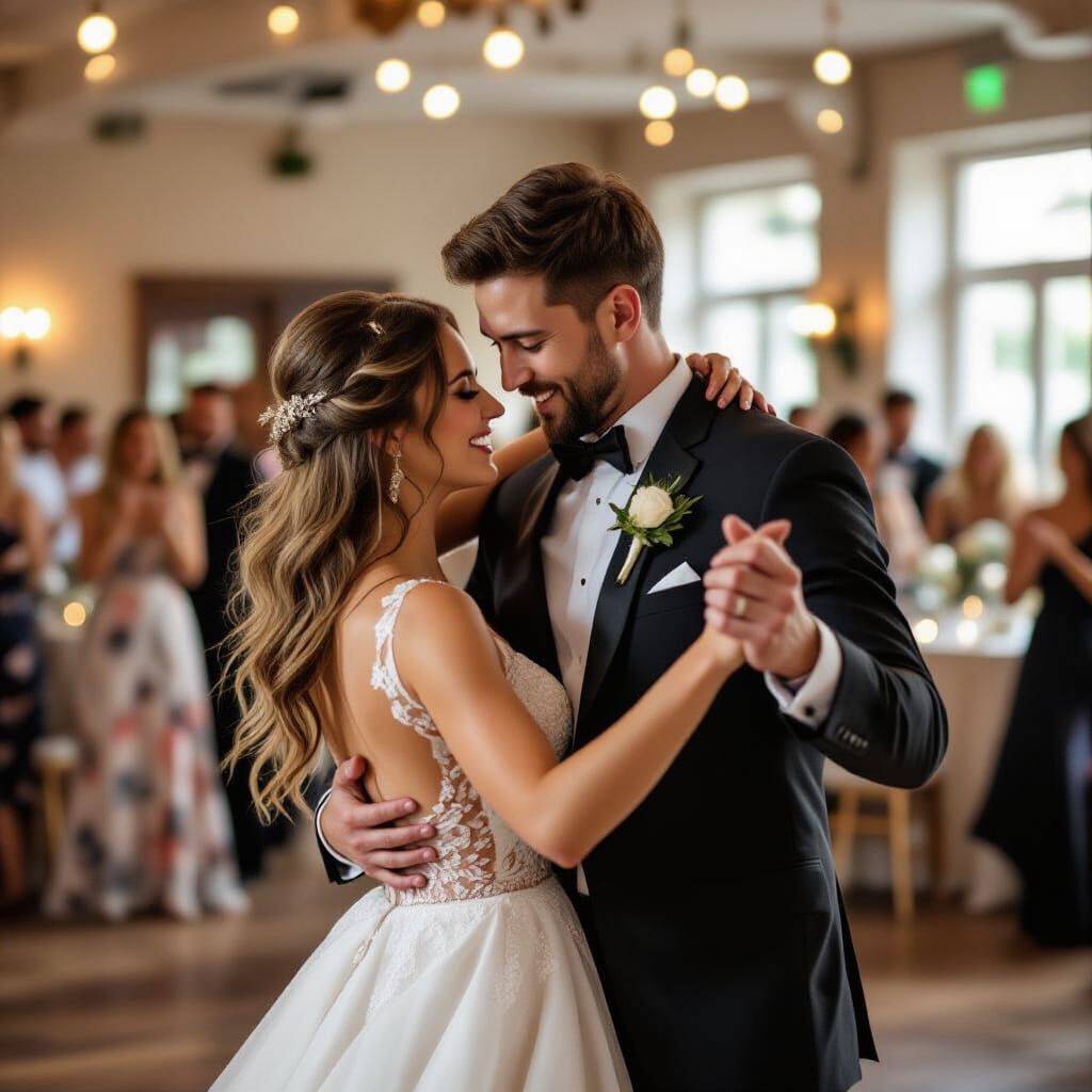 Couple in Love Slow Dancing