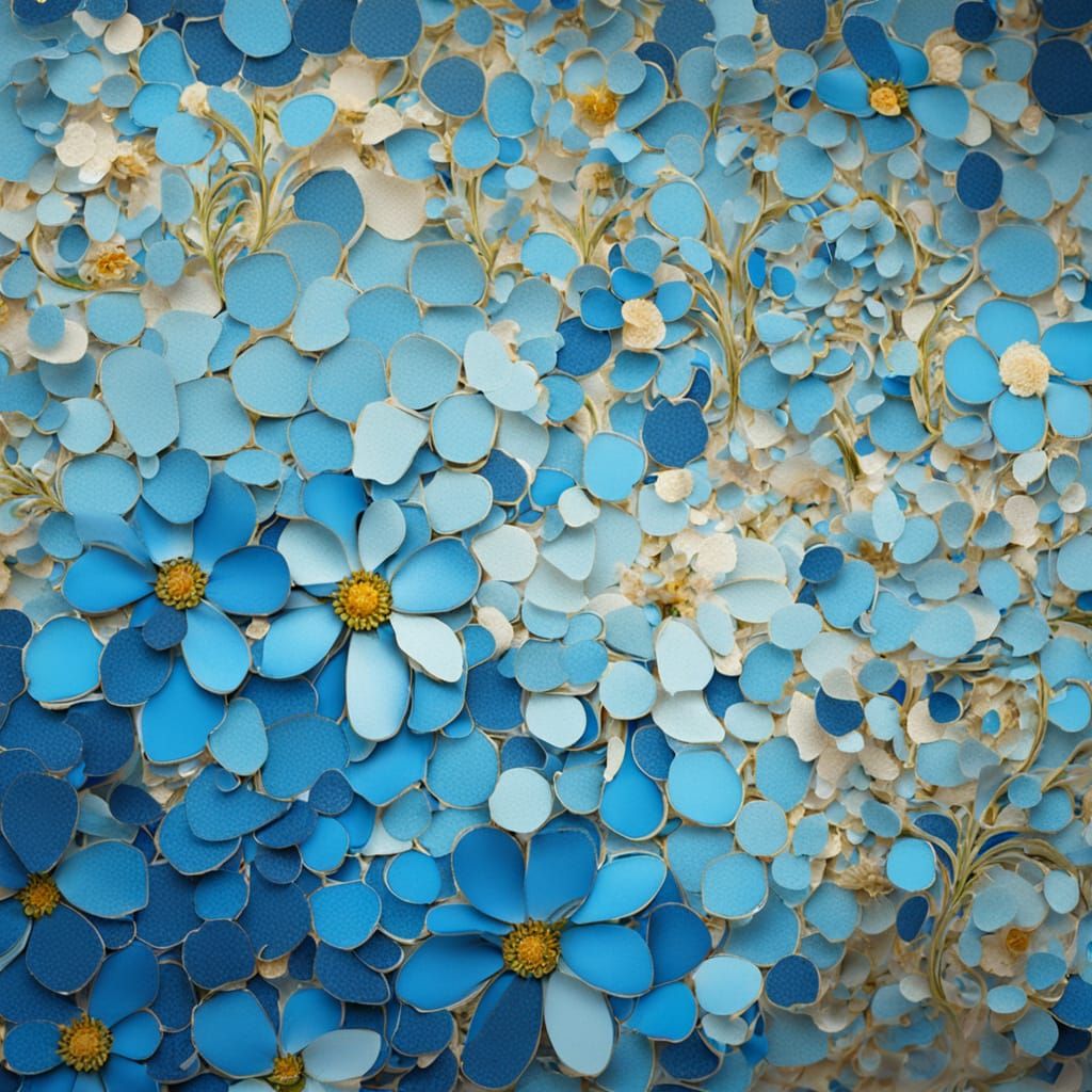 Abstract Blue AI Image