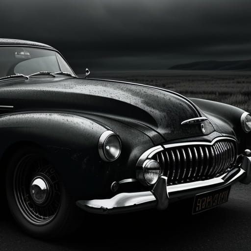 Surreal Hyper-Realistic Car in Cinematic Composition