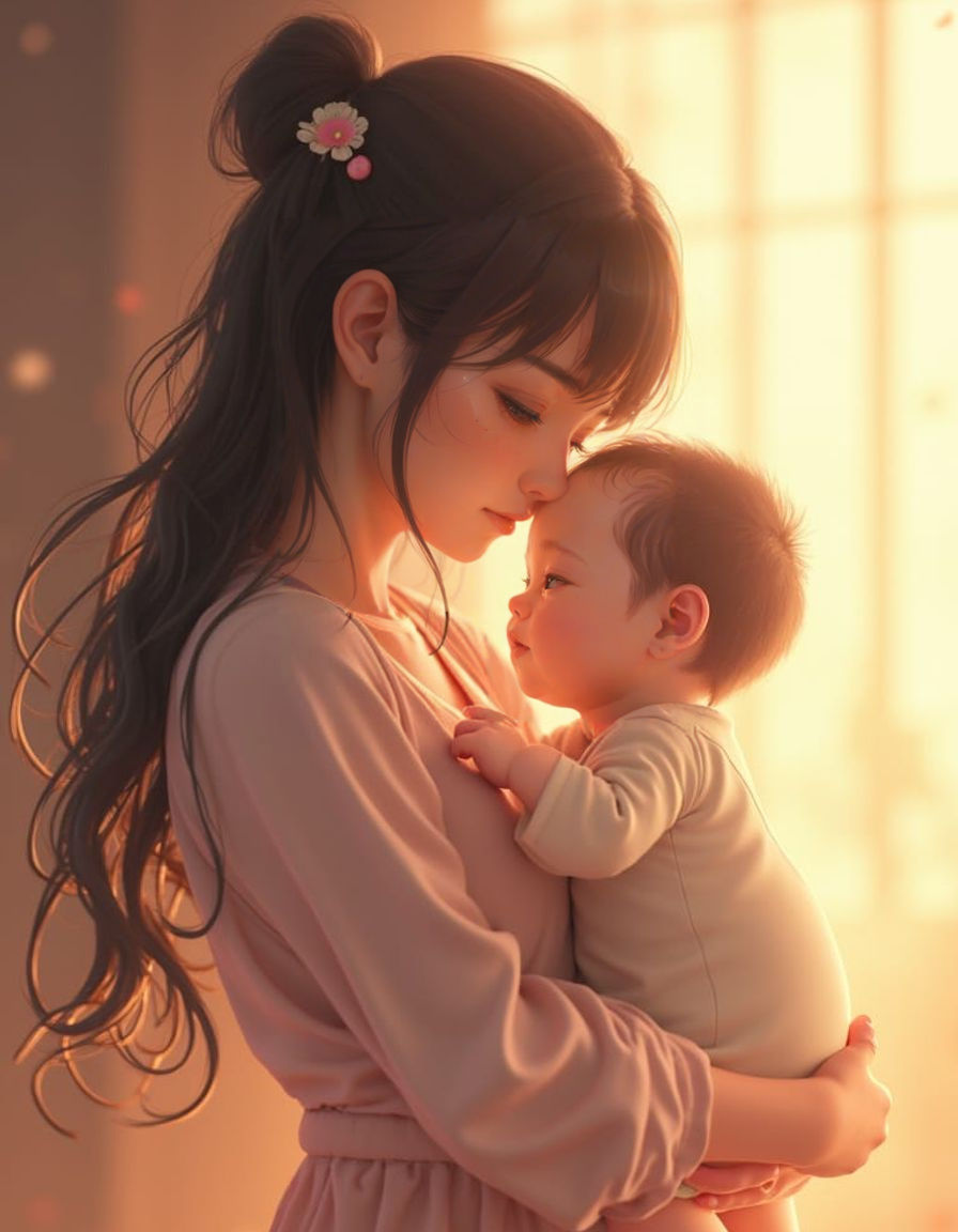 Motherly Love in Anime Style