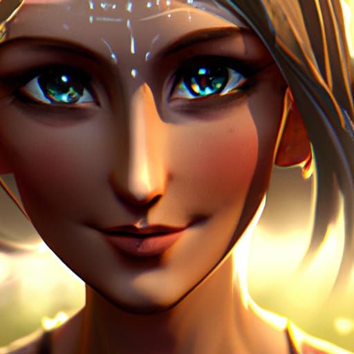 Kind Face Portrait in Hyperdetailed Digital Art Style