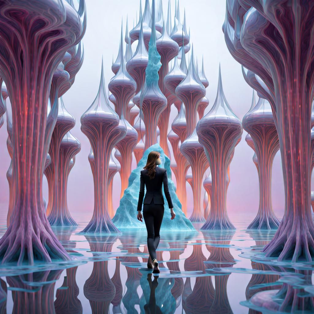 Liquid Woman in Crystal Castle