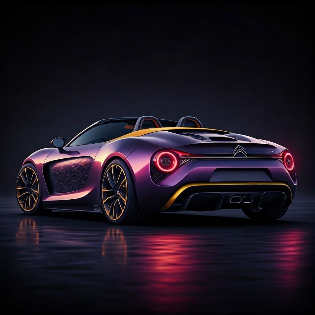 Citroen C3 Zagato Roadster Concept in Dark Fantasy Art Style